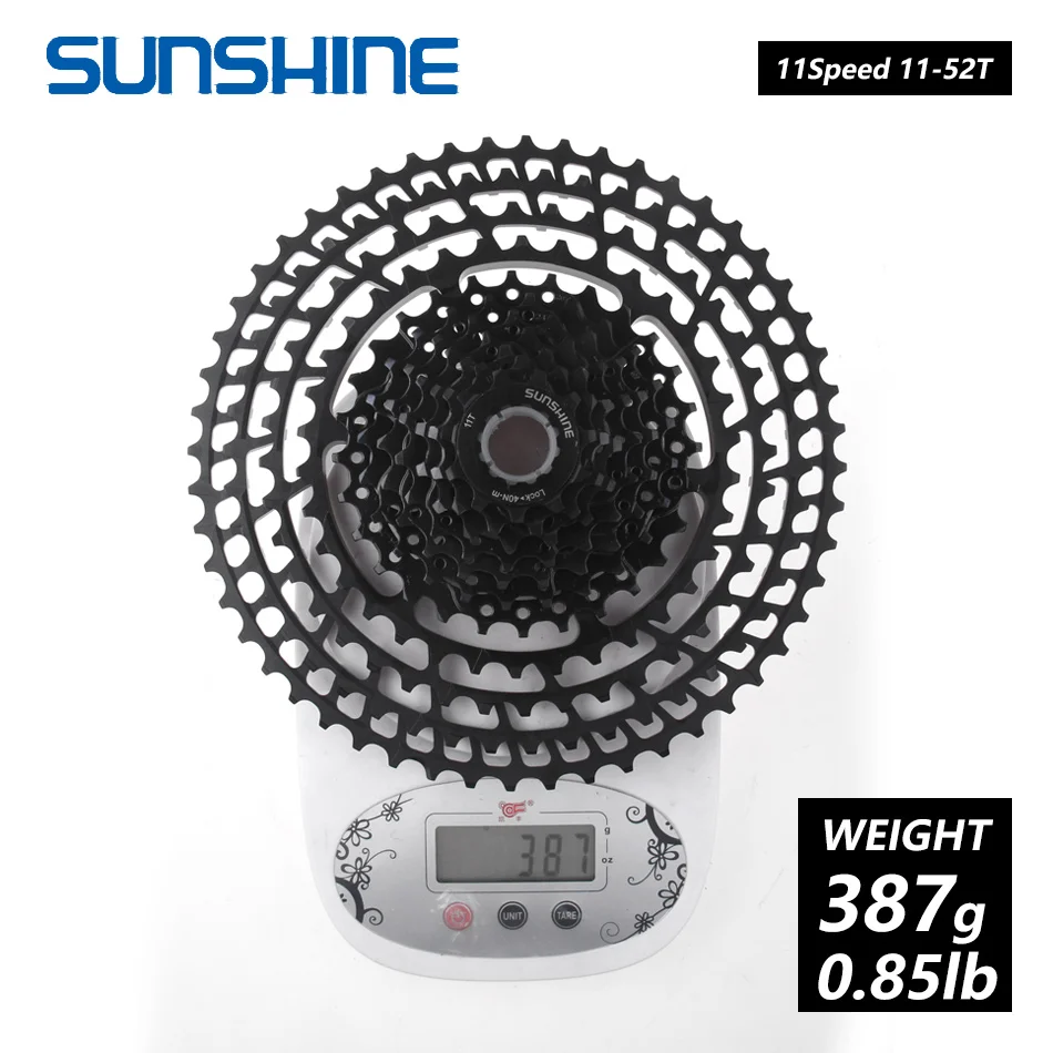 11S 52T full black Солнечный велосипед кассета 11 12 скоростей MTB велосипед freewheel 11-50 T/11-52 T Сверхлегкий 360 г CNC Freewheel MTB части для HG - Цвет: 11S 52T full black