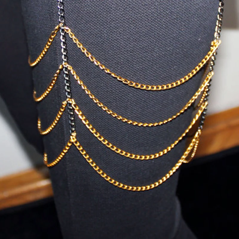 Женский купальник-бикини растягивающийся 4 уровня с цепочкой | Украшения и