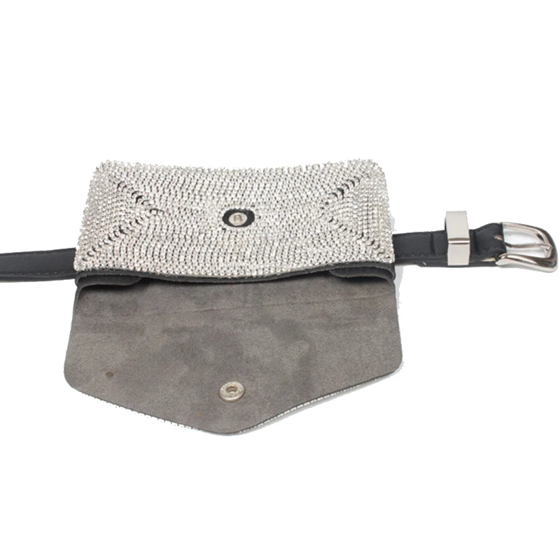 Gradosoo Rhinestone Design Women Waist Bag Ladie PU Leather Belt Bags Organizer Fashion Style Fanny Pack LBF272 | Багаж и сумки