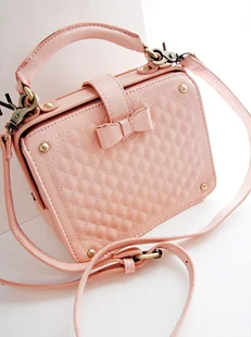 Tj shop 2013 candy color vintage rivet dimond plaid butterfly small sachet doctors bag messenger |
