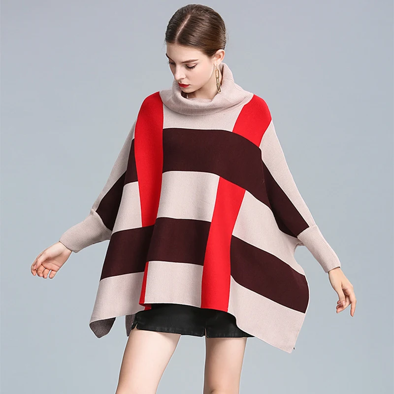 Новинка зимняя женская теплая мягкая накидка в западном стиле с высоким