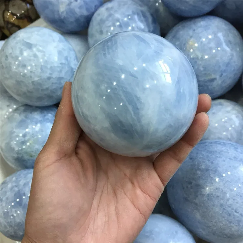 

Drop Shipping Energy Stone Natural Celestine Crystal Ball Meditation Reiki Healing Crystal Gemstone Globe Sphere Orb For Sell