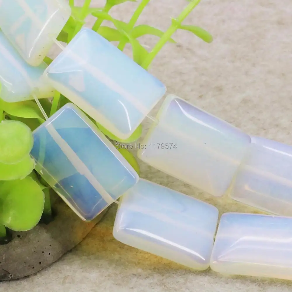 Beautiful Elegant Sri Lanka Natural Opal Stone Crystal Loose Beads Rectangle Accessories Making Pendant Gift Jewelry 18x25mm | Украшения и