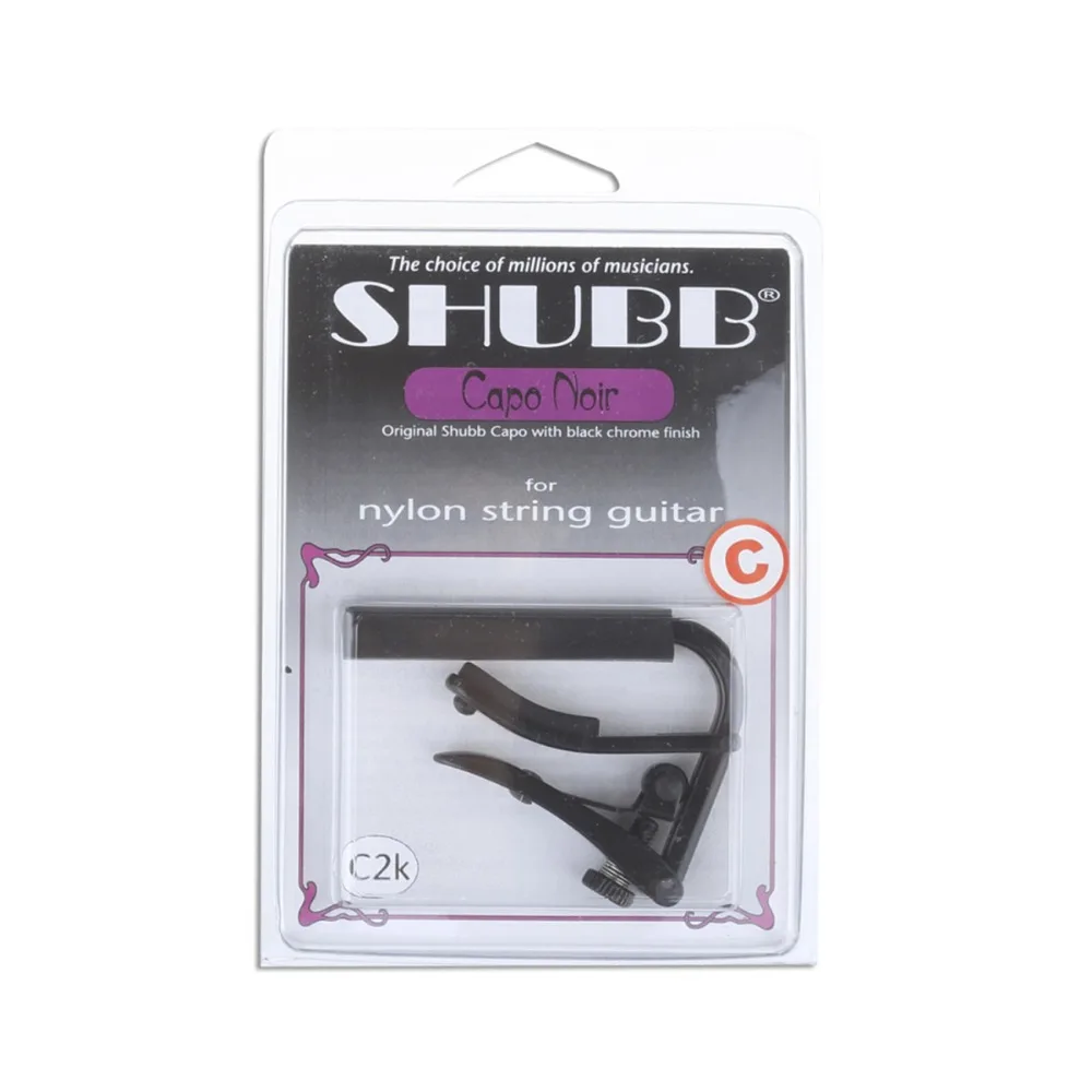Shubb C2k Капо для нейлоновой струнной гитары, черный хром