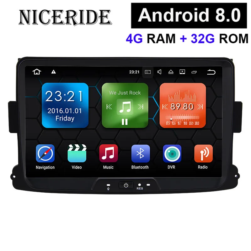 8 &quot2 DIN 2 Din Авто Радио Android 0 9 для Dacia Sandero Duster Renault Captur Lada Xray Logan2 Автомобильный
