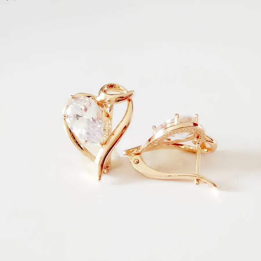 Комплект из колье и серёг под розовое золото 585 пробы|designer jewelry set|fashion setjewelry sets |