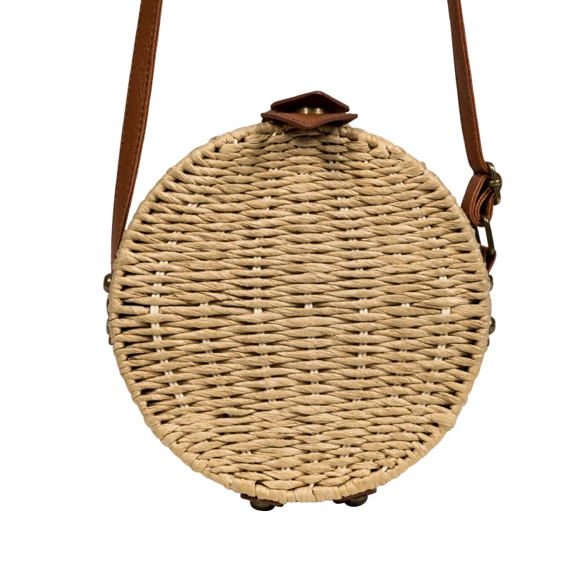 Соломенные сумки для женщин лето 2019 пляжные круглые на плечо богемные модные