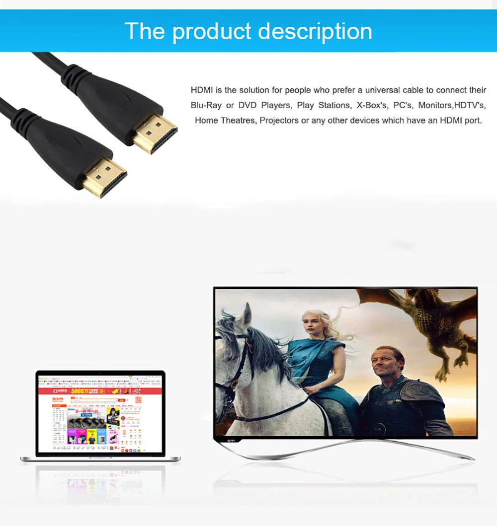 Hongtian hdmi-hdmi кабель HD 1080P Высокоскоростной 3D Кабель HDMI 1,4 в 30 см 1,5 м 2 м 3M 5 м 7,5 м 10 м для HD lcd HDTV xbox PS3