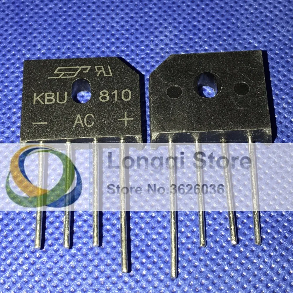 

5PCS KBU810 8A 1000V 1KV Bridge Rectifiers 8.0A SINGLE-PHASE BRIDGE RECTIFIER