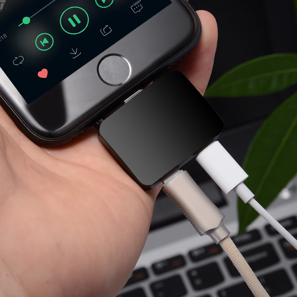 Для iPhone 7 8 плюс 2 в 1 Аудио зарядки адаптер IOS 11 3.5 мм разъем для наушников Aux