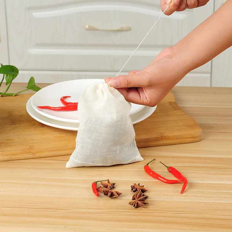 Карманный фильтр для тушения чая пакетик натяжения хлопковых трав чистый