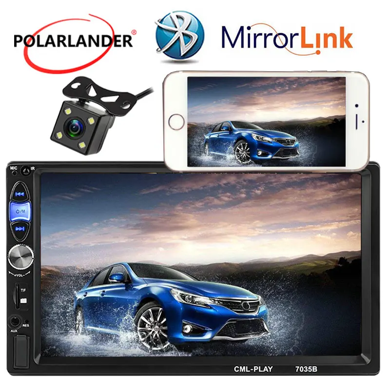 Автомагнитола 2 Din 7 дюймов стерео зеркальная ссылка новинка 2018 MP5 MP4 Bluetooth AUX USB TF