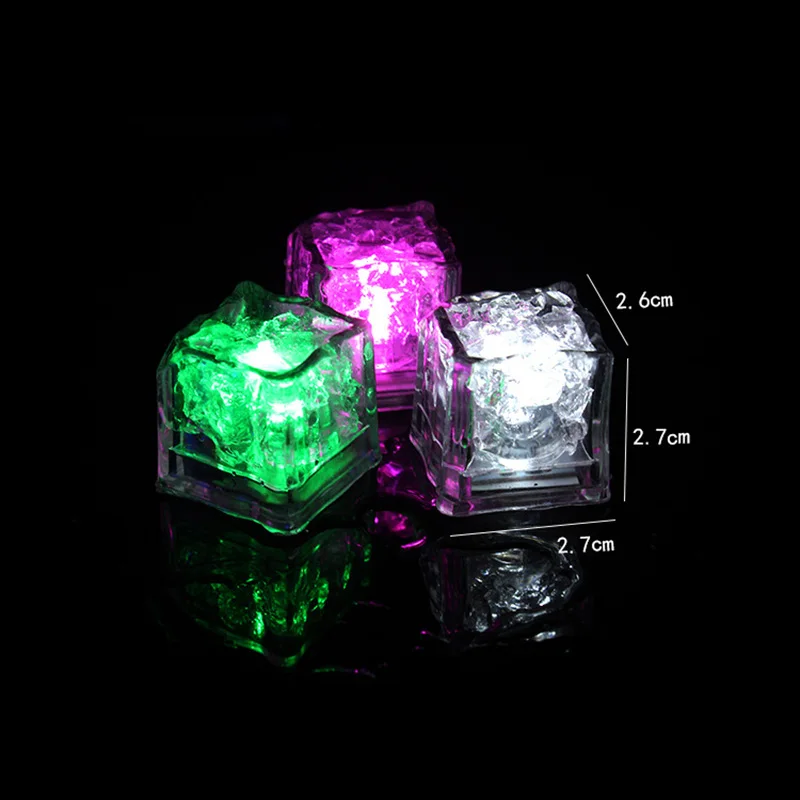 Мини кубики льда светодиодная лампа для вечерние меняющая цвет RGB светящаяся