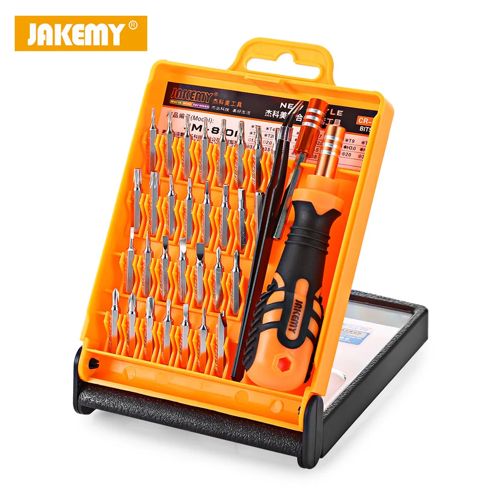 

JAKEMY JM-8101 33 in 1 Multifunctional Precision Screwdriver Set For iPhone Laptop Mini Electronic Bits Repair Tools Kit Set