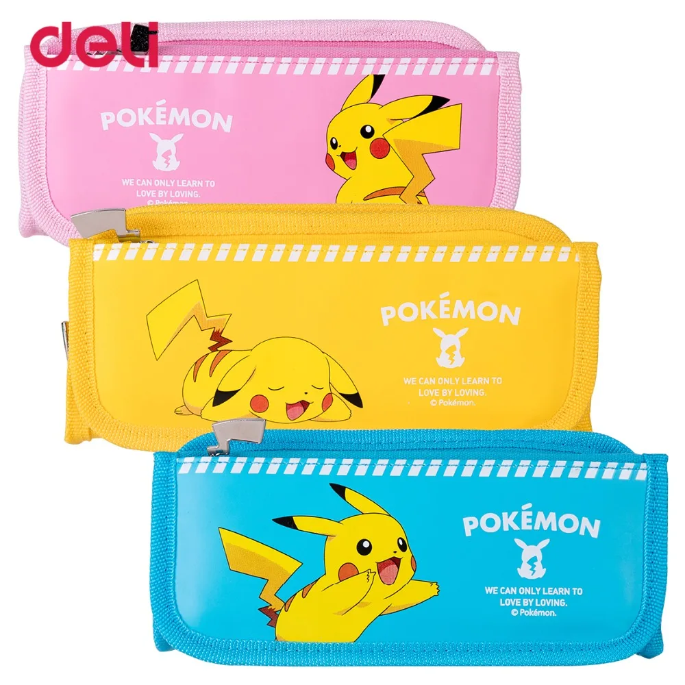 Deli Pokemon чехол для карандашей большой вместимости на молнии канцелярские