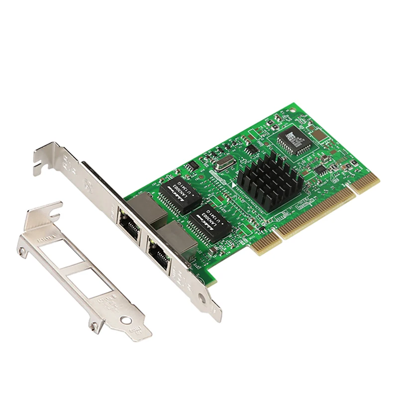 DIEWU PCI 10/100/1000 Мбит/с двойной порт RJ45 1 гигабитный сервер Lan Карта NIC с Intel 82546
