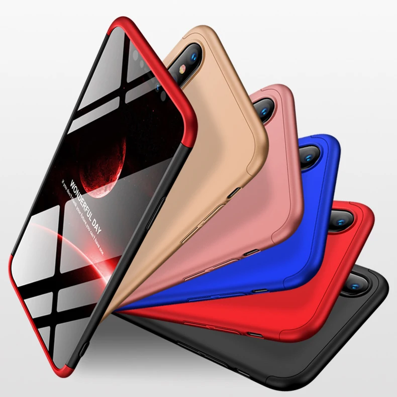 Yihailu 3in1 Жесткий Чехол для iPhone X XS Max 360 градусов защитная задняя крышка XR случаях с