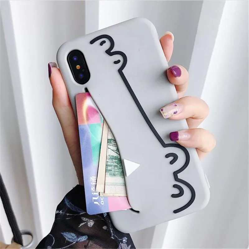 Чехол для телефона UVR Iphone XR X 8 7 6 Plus мультяшный чехол с крокодиловой картой