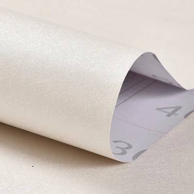 Silk Ivory Однотонные, шелковые Стиль самоклеющиеся виниловые обои Водонепроницаемый Наклейки на стены для декора дома Плёнки Гостиная Спальня Наклейки на стены - Цвет: Silk Ivory
