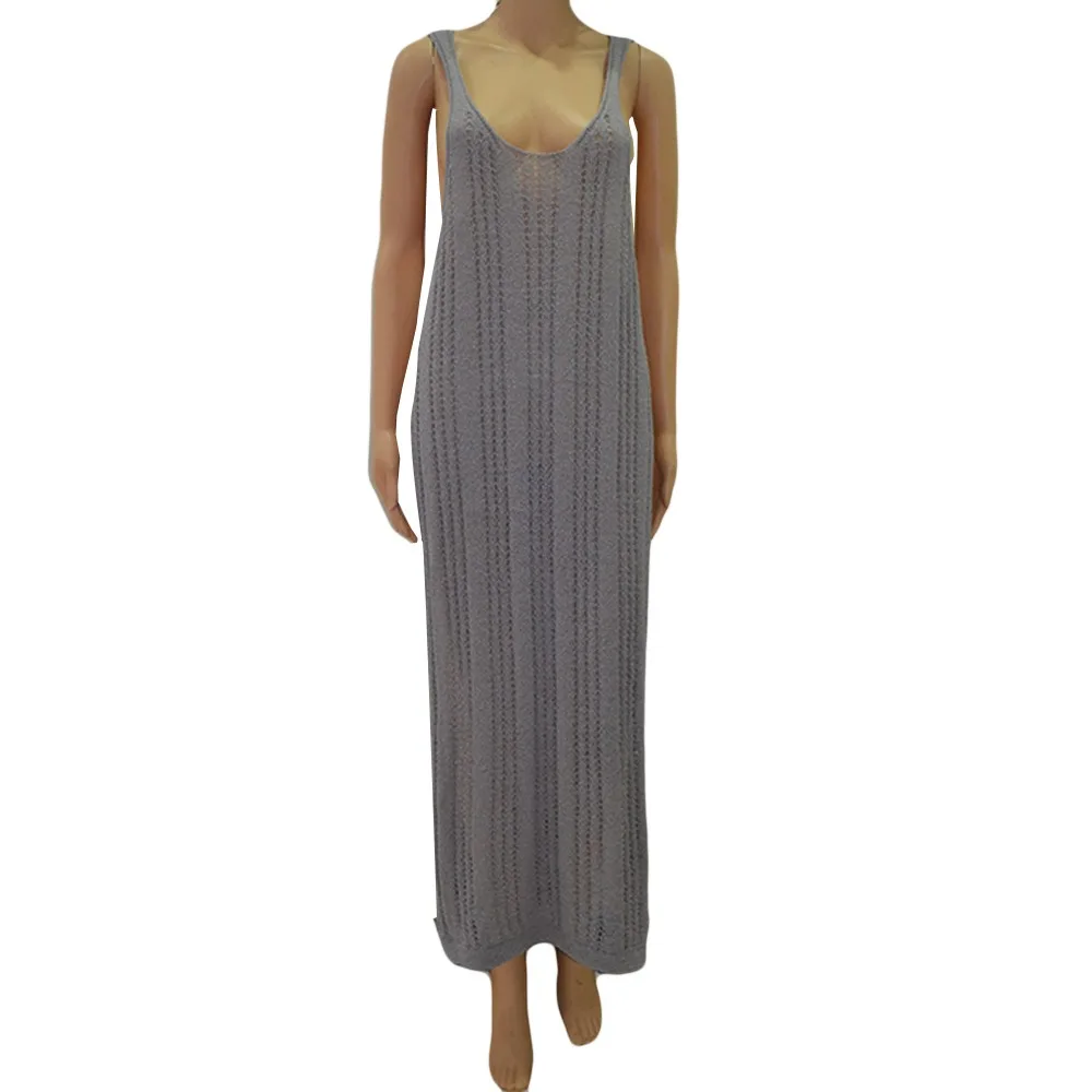 Vestidos verano 2018 женское летнее платье сексуальное вязаное крючком Пляжное ручная