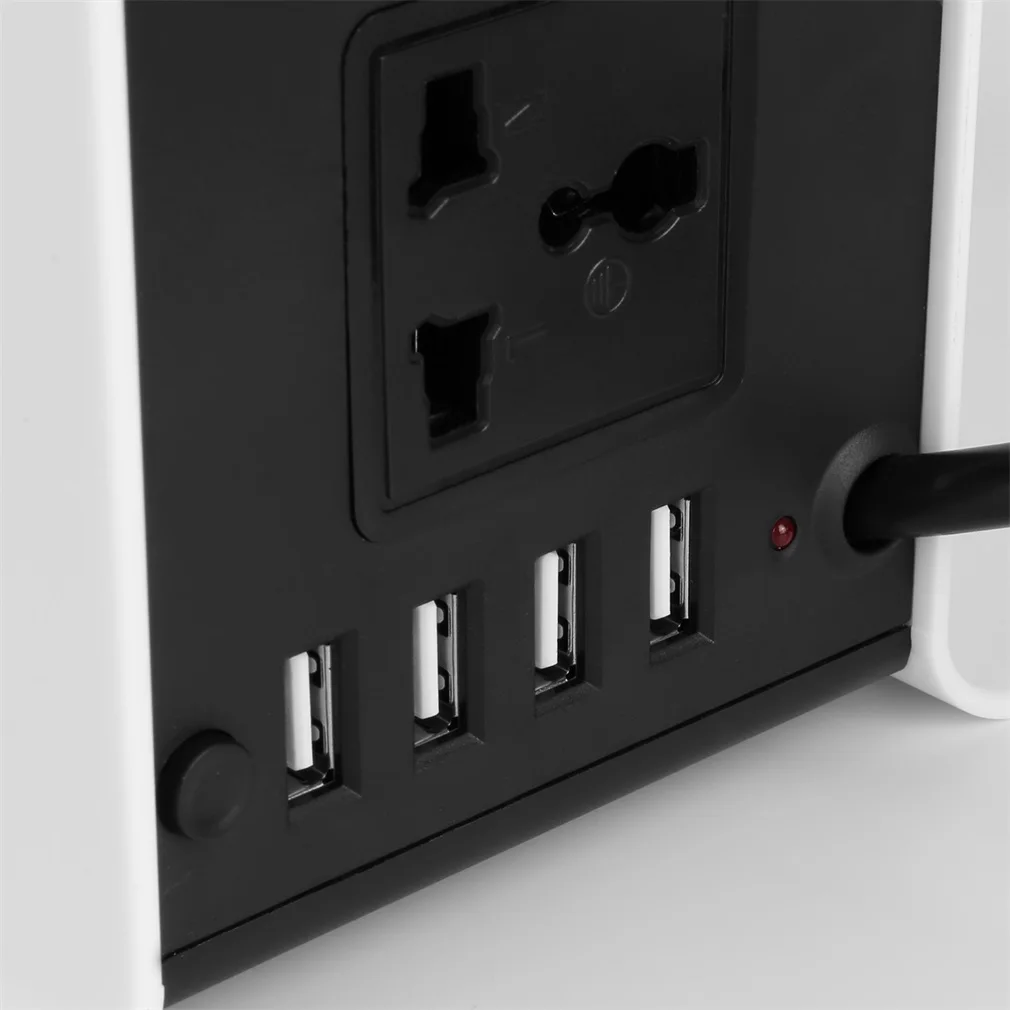 ABS+ огнеупорный 8 розеток 4 USB силовой стабилизатор напряжения башня полосы вертикальный шнур питания настольная розетка США/Великобритания/ЕС вилка JW-501