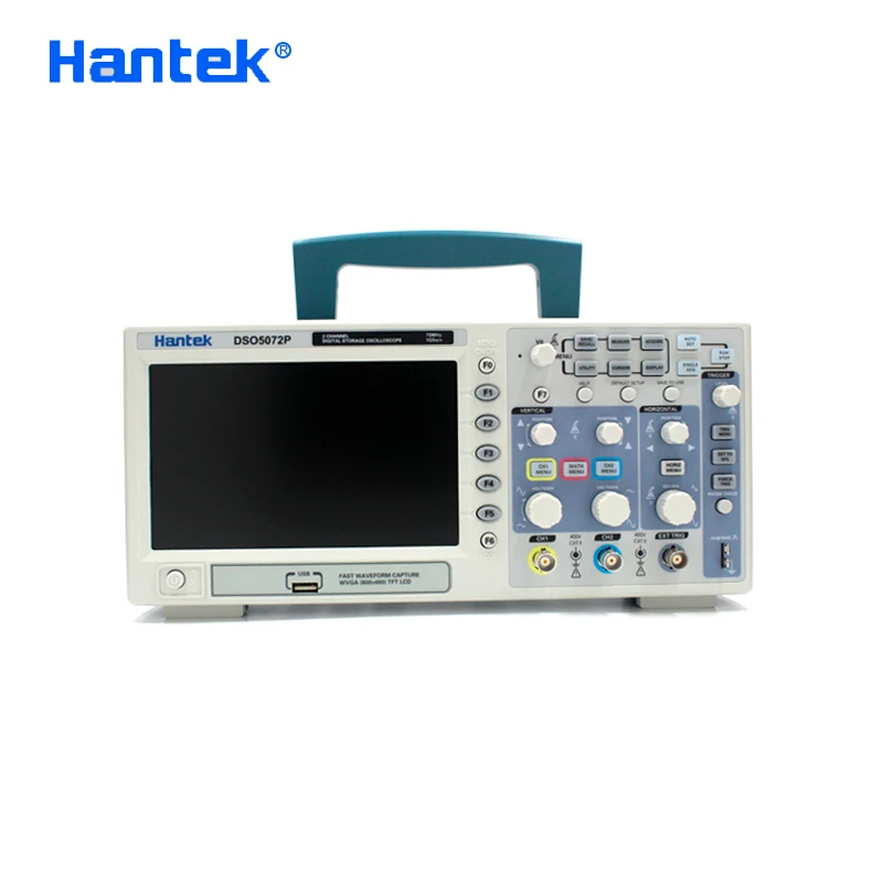 Цифровой осциллограф Hantek DSO5072P 2 канала полоса пропускания 70 МГц 1 Гвыб./с 40K TFT |