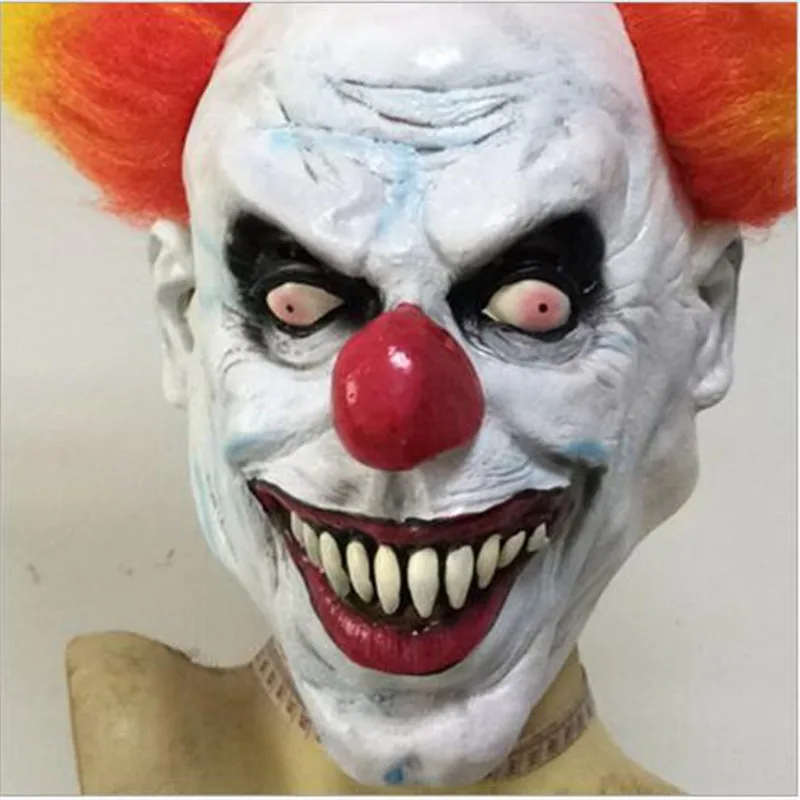 Забавная Вечеринка Косплей злой Цирк Клоун Маска Pennywise Хэллоуин ужас Джокер