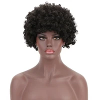 14afro kinky curly wig natural black synthetic hair cosplay explosive head fake hairpiece wigs for black women 150 density 150g