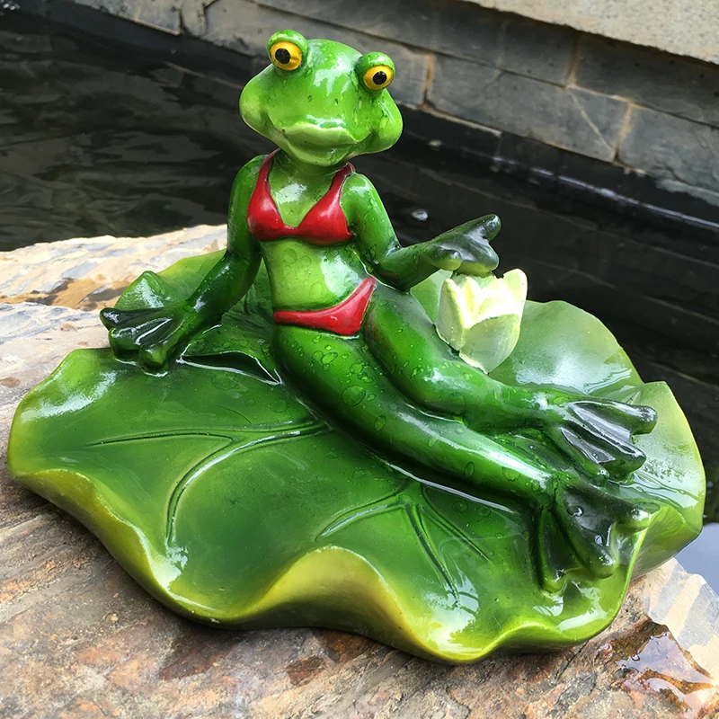 

Outdoor garden decoration garden creative fish pond decoration landscaping floating frog crafts