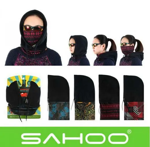 Женские и мужские зимние спортивные шапки SAHOO Флисовая теплая велосипедная маска