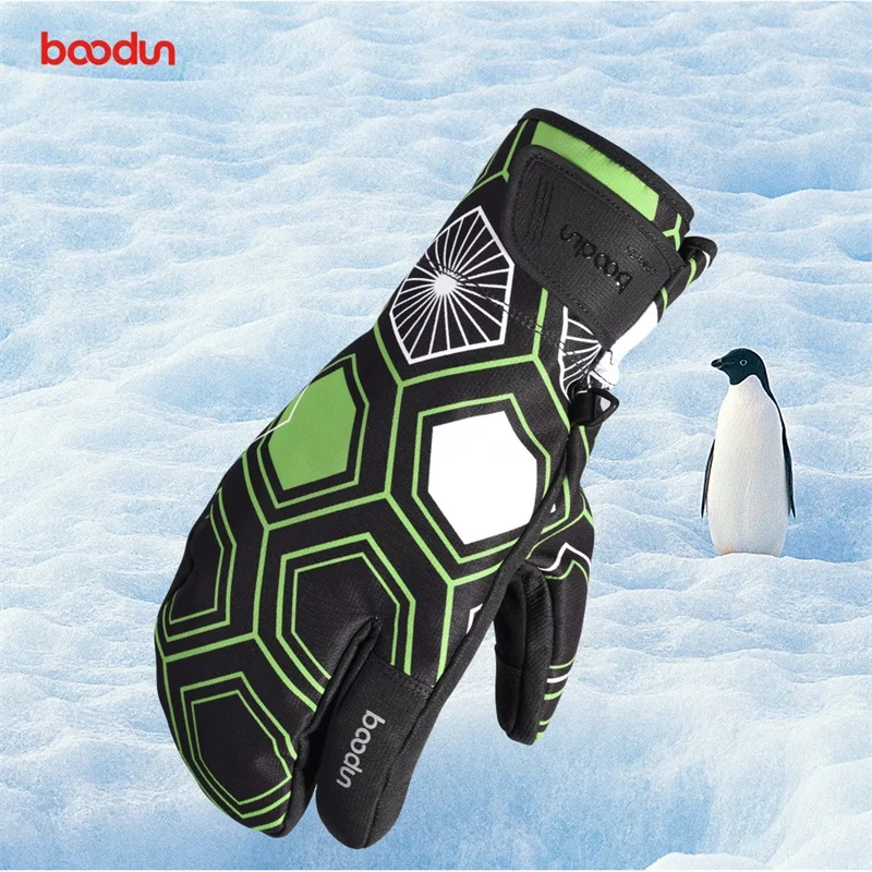 

Boodun Profession Outdoor Sport Men Women Full Finger Keep Warm Waterproof Threaded Breathable Touch Ski Skate Snowboard Gloves