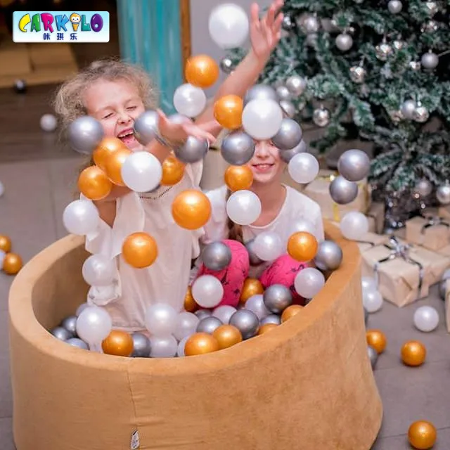 golden silver white Серебряный, Золотой, экологичный, красочный мяч, мягкий, пластиковый, Океанский шар, забавный, детский, детский, для плавания, яма, игрушка, водный бассейн, океан, 60 мм - Цвет: golden silver white