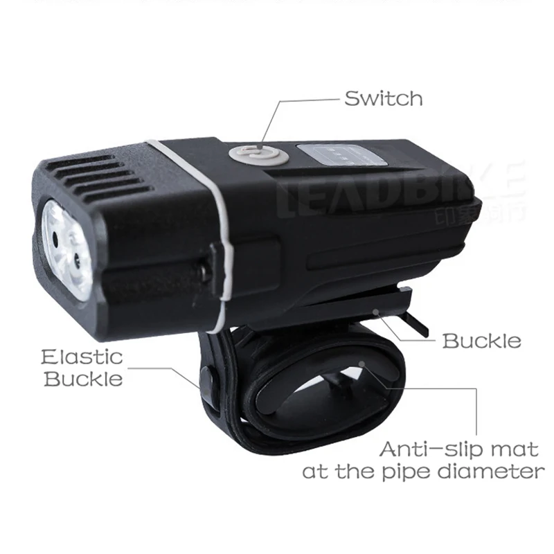 

Leadbike Bicycle Headlights Rechargeable USB 500 Lumens Bike LED Head Front Lamp Waterproof High Quality Cycling Accessories Hot