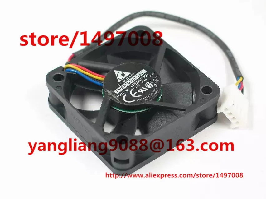 Охлаждающий вентилятор для сервера Delta Electronics AFB0512HB H120, 12 В постоянного тока, 0,15 А, 50x50x15 мм