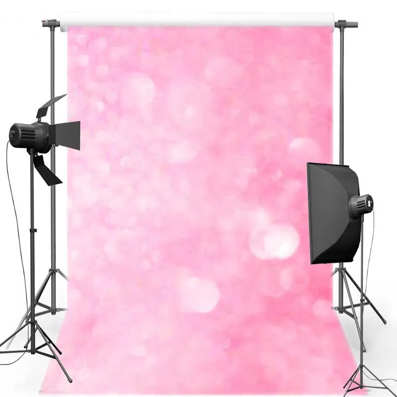 Розовый Блестящий Виниловый фон для фотосъемки в свадебном стиле светильник