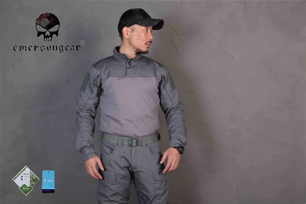 Emersongear Боевая штурмовая рубашка для страйкбола Военная Рубашка bdu AOR2 Wolf Grey EM9316|wolf