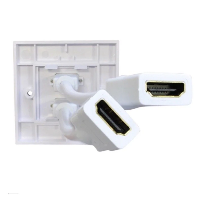 HDMI двойная Лицевая панель настенная розетка 2 порта для интегрированных