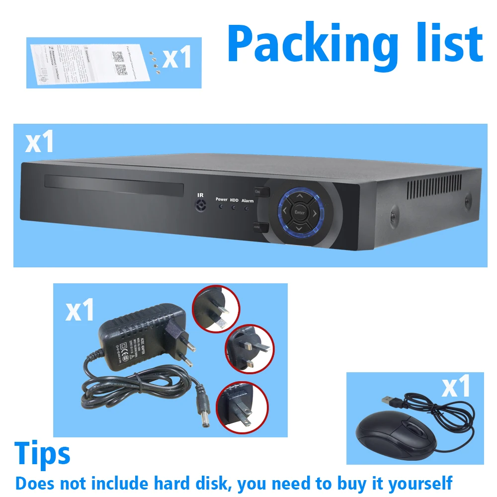 OUERTECH 9ch/16CH/32CH H.265 5MP 4K NVR POE IP видео Регистраторы рекордер сигнала камер скрытого