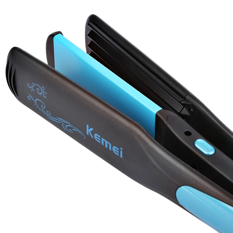 Kemei KM-2209 Hair Straightener Professional 2 in 1 Iionic Straightening Iron &amp Curler Styling Tool Curling Irons | Красота и
