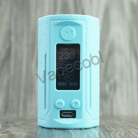 Tiffany blue 2 шт., двойной чехол Reuleaux RX GEN3, кожаный и силиконовый чехол, нескользящий чехол, подходит для Vape WISMEC, RX GEN3, двойная коробка, 230 Вт, мод - Цвет: Tiffany blue