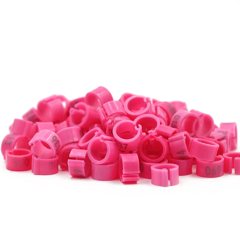 2 Set Of 1-100 Numbered 10mm Poultry Bird Pigeon Duck Chicken Clip Leg Color Foot Rings Pet Management Logo Identification Tool