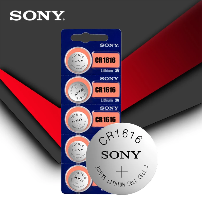 5 шт./лот Sony 100% оригинальный CR1616 кнопочный Аккумулятор для часов автомобильный