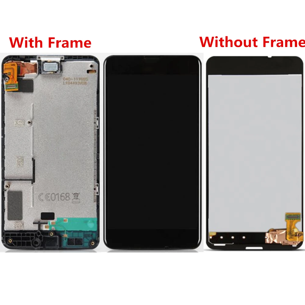 Для Nokia Lumia 630 635 ЖК экран и дигитайзер в сборе с заменой передней рамки!