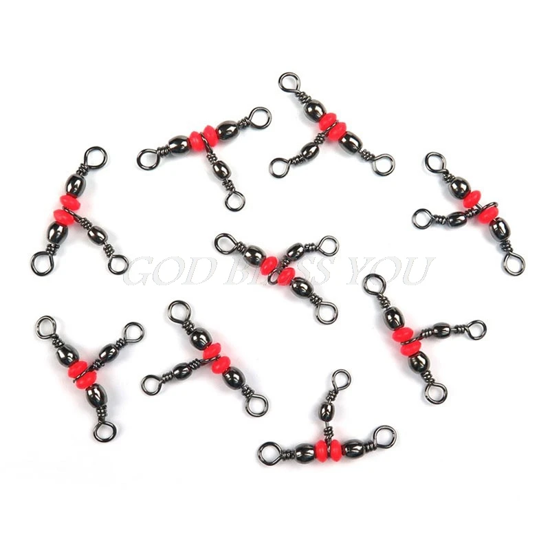 20 шт. 3 ходовой латунный рыболовный роликовый поворотный подшипник соединитель