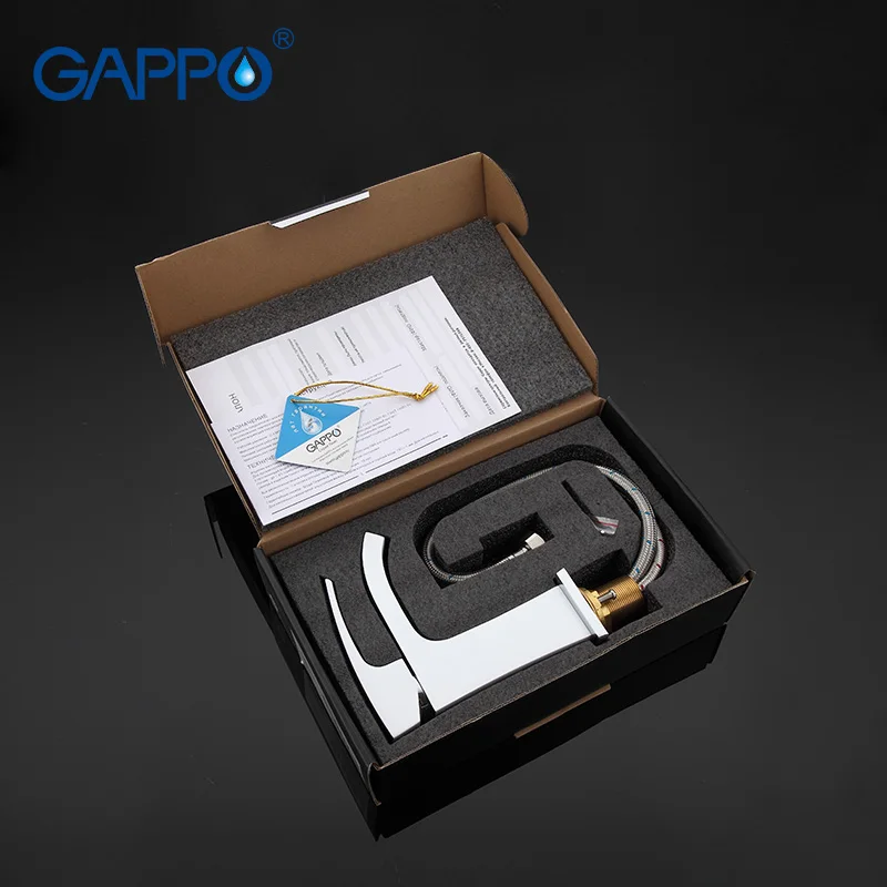 

GAPPO Basin Faucet white Bathroom basin sink faucet chrome water mixer basin mixer tap waterfall faucet crane armatur