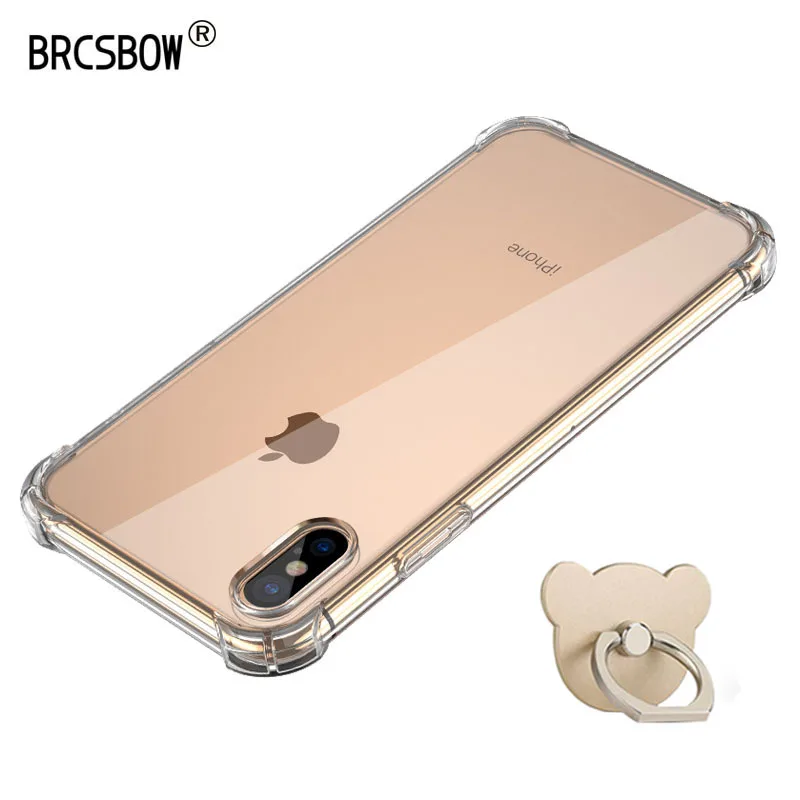 BRCSBOW прозрачный силиконовый телефон чехол для iPhone 6 8 7 Plus X XR XS Max мягкий S в виде