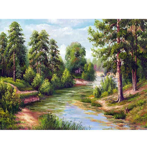 E1002 DIY картина по номерам пейзаж водопад акриловый набор для рисования краски по номерам Современная Настенная картина холст краски ing Декор - Цвет: E1002