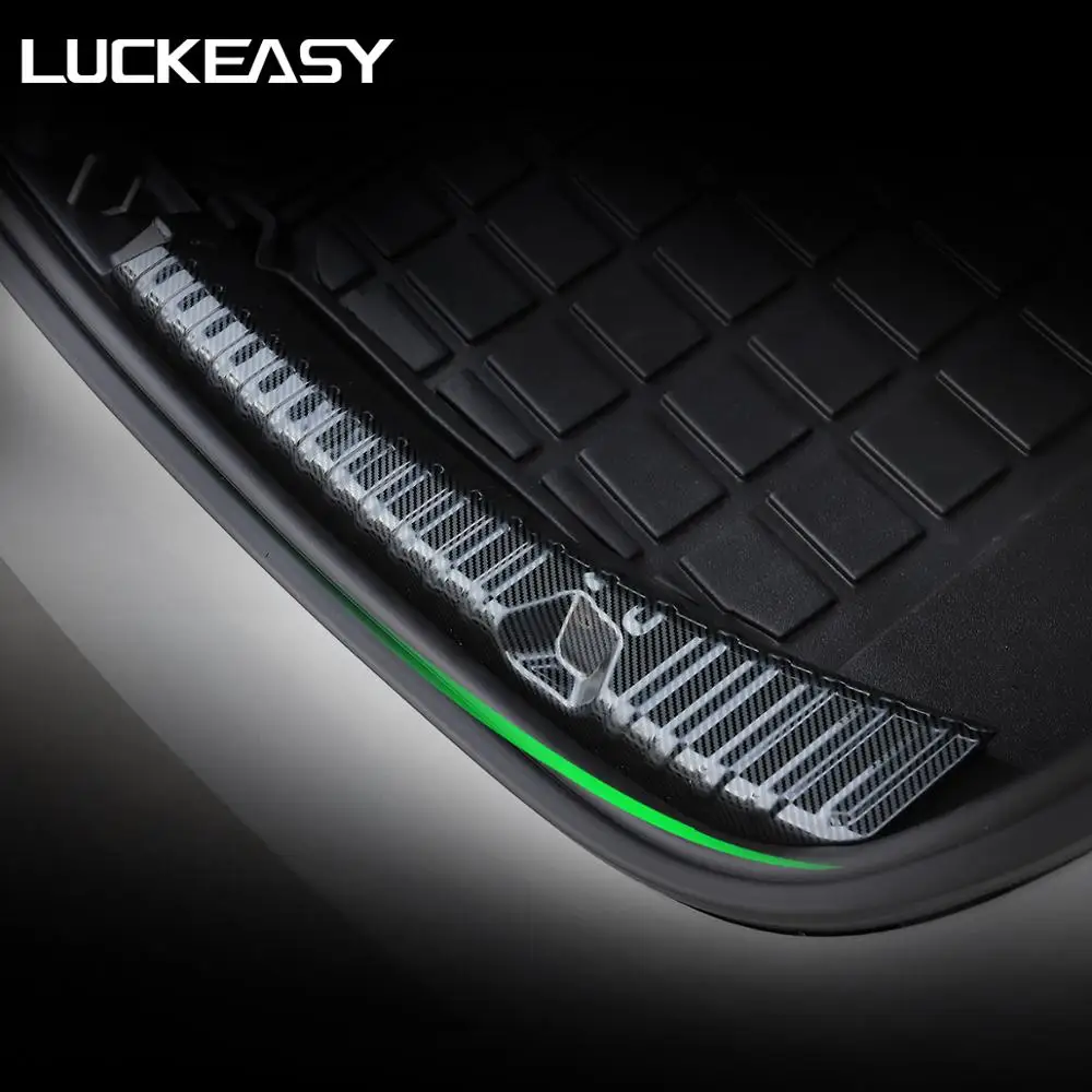 LUCKEASY внутренняя защита багажника из нержавеющей стали для Tesla Model 3 2017-2019 защитная