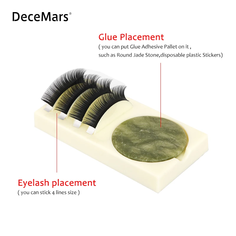 DeceMars пластиковая платформа для увеличения объема ресниц держатель ресницы и клей держатель макияж инструменты для наращивания ресниц