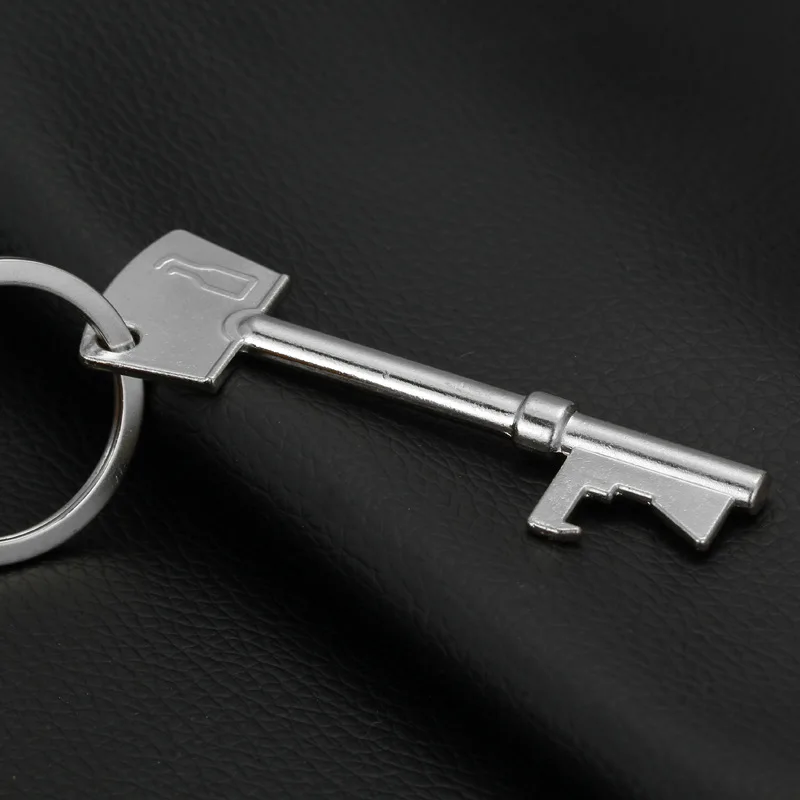 500pcs Hot Sales New Beer Bottle Opener Stainless Steel Key Ring Keychain Zinc Alloy Chain Bar Tool wen5559 | Дом и сад